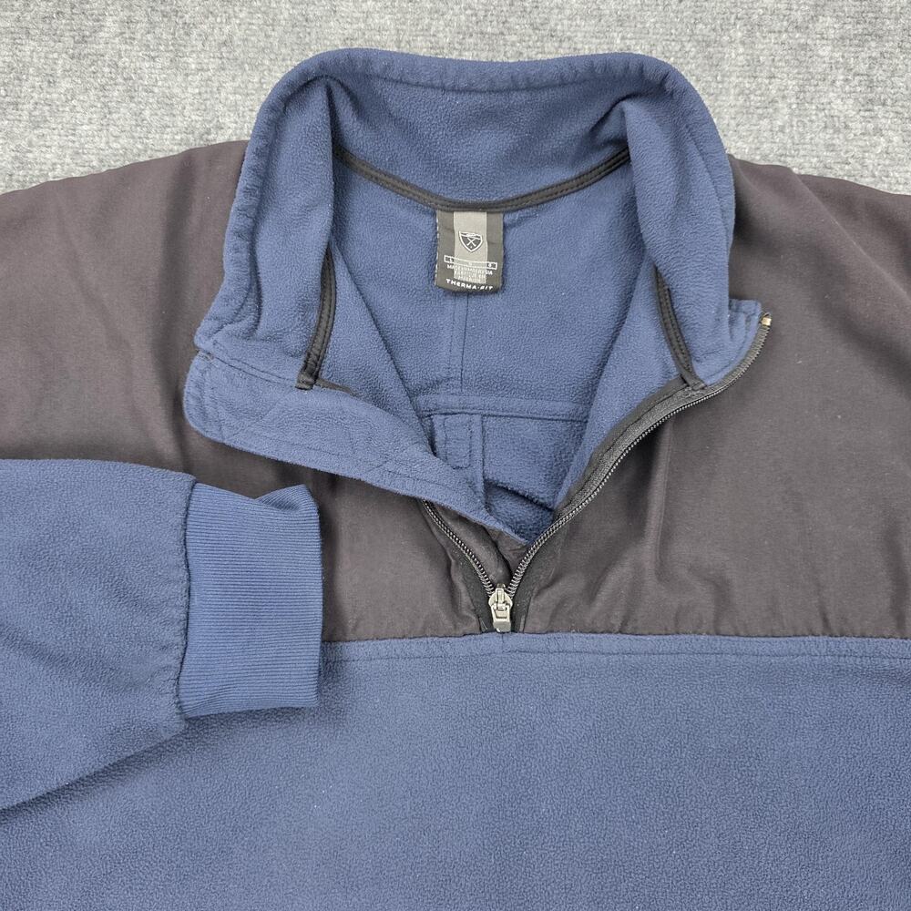 Nike Golf Jacket Mens Large Blue Therma-FIT 1/4 Zip Fleece Pullover Vintage Y2K
